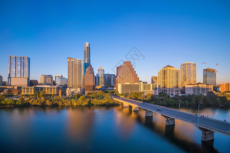 得克萨斯州奥斯汀商业天际线高清图片