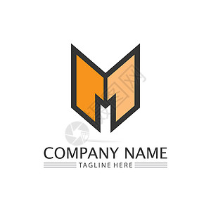 M 字母徽标模板网络推广品牌商业营销身份盔甲创造力公司标识背景图片