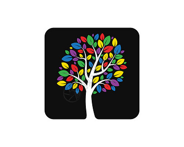 一棵程式化树的树概念与 lette插图艺术字母花园储蓄教育知识树干农业季节背景图片