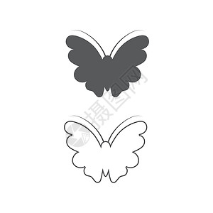美丽蝴蝶图标设计化妆品商业繁荣身份昆虫花园创造力翅膀圆圈标识背景图片
