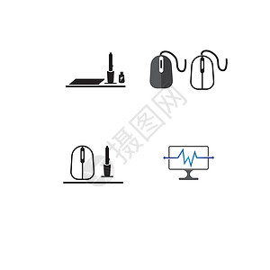 计算机图标矢量图解设计日志屏幕电讯技术展示电脑商业白色黑色监视器笔记本背景图片