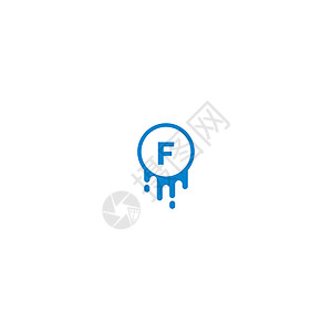 蓝色设计概念中的字母 F 标识技术公司插图黑色品牌营销艺术奢华衬线体互联网背景图片