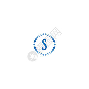 绿色设计中的字母 S 标识营销技术插图正方形小号圆圈互联网商业蓝色衬线体背景图片