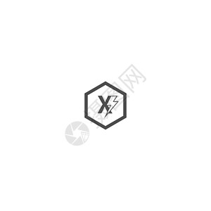 字母 X 概念标志设计创造力标题标识营销公司黑色艺术字体圆圈技术背景图片