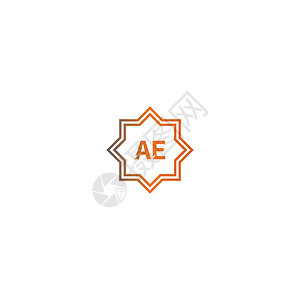 方形 AE 标志字母设计奢华标题互联网品牌公司正方形商业创造力网络标识背景图片