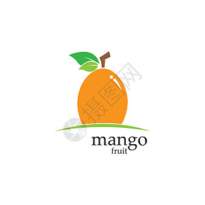 芒果矢量日志生态卡通片食物甜点水果插图海报植物标识标签背景图片