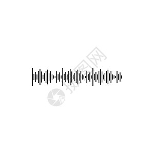 声波标志 vecto脉冲节拍歌曲均衡器黑色收音机技术插图体积墙纸设计图片