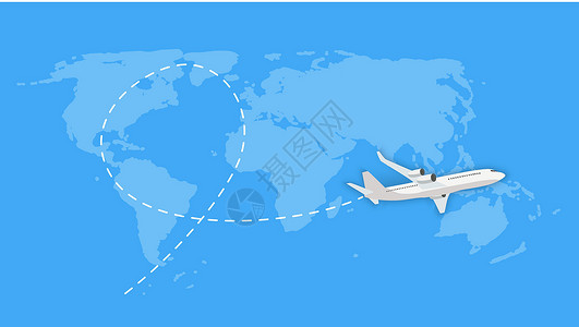 飞行飞机快递运输概念 它制作图案矢量喷射航班飞机场空气盒子旅行白色货物国际假期背景图片