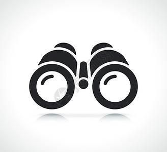 双目双筒望远镜黑色和白色 ico设计图片