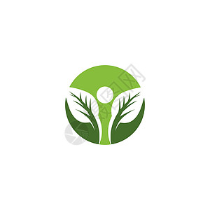 叶生态标志模板 vecto白色网络生活叶子植物环境绿色插图背景图片