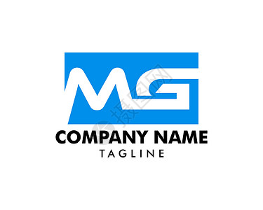 初始字母 MG 徽标模板设计艺术品牌创造力身份商业毫克网络黑色刻字营销背景图片