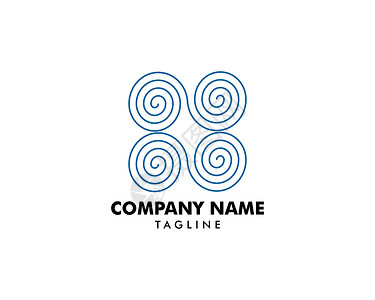 螺旋 Logo 模板矢量图曲线漩涡运动艺术圆圈创造力商业品牌标识环形有创造力的高清图片素材