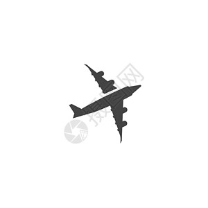 飞机图标航空图示矢量说明设计Logo模版商业空气旅游天空插图运输喷射白色背景图片