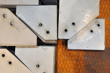 金属切割 装有标记的成品储藏室制造业工业金工机械激光工程生产机器刀具工厂背景图片