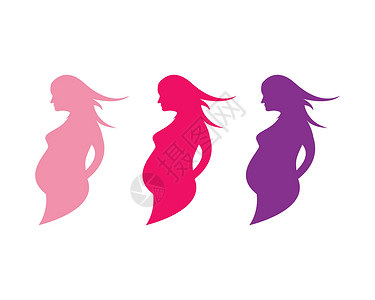 美女怀孕妈妈产科婴儿插图母性孩子医疗白色女孩生活背景图片