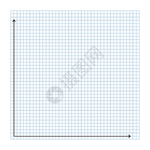 蓝图网格网格纸 数学图 具有 x 轴和 y 轴的笛卡尔坐标系 带有彩色线条的方形背景 学校教育的几何图案 透明背景上的内衬空白床单图表几插画
