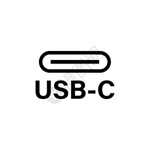 USB C 型或 USB 4 连接器电缆图标矢量背景图片
