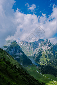 上部莱茵河谷爬坡道山脉高清图片