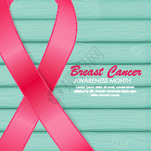 乳腺癌意识粉红丝带矢量图生活插图组织粉色丝带生存胸部疾病药品徽章背景图片