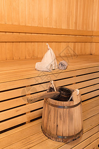 桑桑水设备浴缸浴室温度木头蒸汽帽子毛巾桑拿钢包休息背景图片