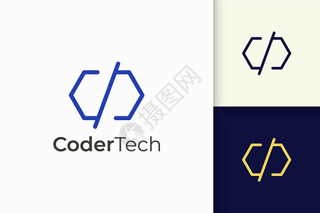 科技企业宣传片脚本科技公司的程序员或开发人员标志简单而现代开发商编程代码编码脚本学习程序工程师一体化软件设计图片