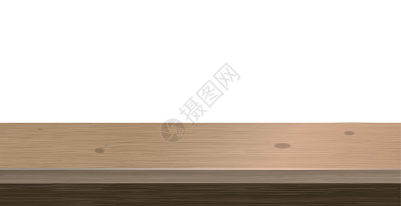 大桌顶 板木纹理 白色背景  矢量插图装饰风格家具木板产品广告材料墙纸松树背景图片