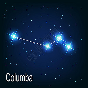 岩鸽夜空中的天鸽座星 它制作图案矢量设计图片