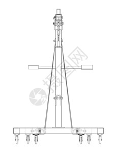 发动机吊具 韦克托运输机械车站电梯维修3d草图车轮插图诊断设计图片