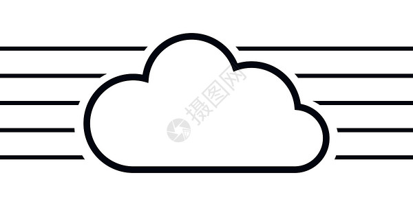 云数据下载标识云多云模板为云数据存储库创建徽标矢量模板插画