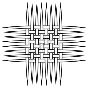 结网编织针织垂直和水平条纹的概念编织针织 needlewor篮子打印金属监狱栅栏网站材料安全危险墙纸插画