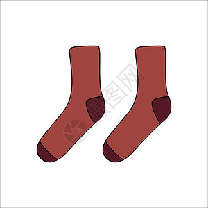 长袜子皮皮涂鸦袜子套装设计 孤立在白色背景上的冬季矢量色彩丰富的插画运动男人棉布织物卡通片草图丝袜纺织品衣服服装插画