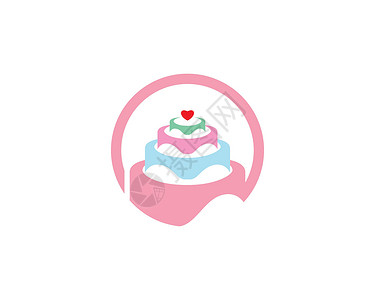 樱桃标志蛋糕标志 vecto婚礼烘烤庆典公司糖果生日菜单标签馅饼食物插画