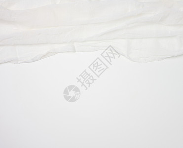 表格上方的白纱布 顶面视图背景图片
