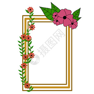 边框花卉模板背景图片