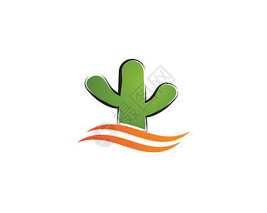仙人掌标志模板艺术品牌植物群植物商业花园标识沙漠咖啡店生长背景图片