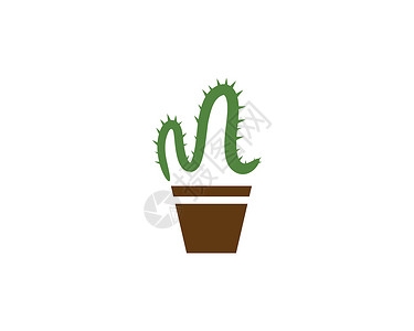 仙人掌标志模板生长植物学植物品牌商业卡通片植物群沙漠标识插图背景图片