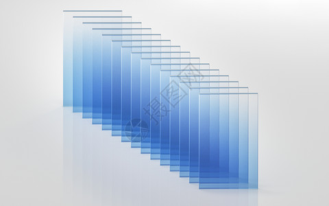 具有白色背景的渐变玻璃3d 渲染广告几何彩色材料流动创造力蓝色几何学坡度小样背景图片