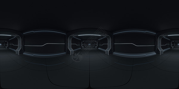 无缝 360全景未来隧道和空 room3d 渲染插图建筑学技术房间大厅建造宇宙建筑飞船科学背景图片