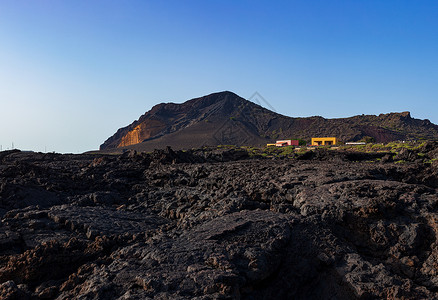 林贾尼火山蒙特尼罗著名的林诺萨火山的景象天堂电子风景日落岩石陨石旅行阳光海滩地质学背景