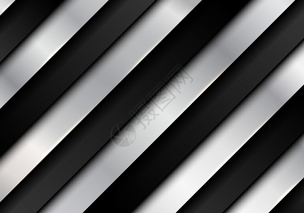 抽象优雅的黑色和银色渐变色斜条纹图案背景纹理背景图片