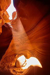 亮光照亮橙色峡谷的一个小房间背景图片
