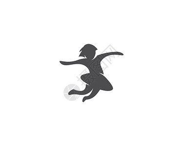 跳跃的人们人们跳概念快乐蹦床活力女孩舞蹈喜悦派对运动孩子活动插画