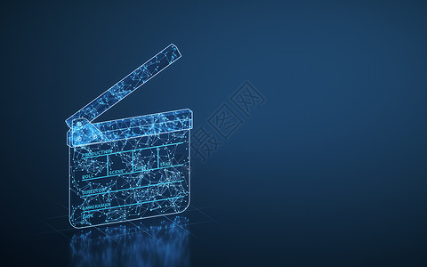 粒子视频素材蓝色背景的板板 3D翻接戏剧渲染夹子隔板摄影粒子电影片目导演生产背景
