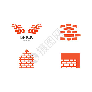 砖墙标志 vecto商业财产石工建筑建筑学水泥风格插图石头公司背景图片