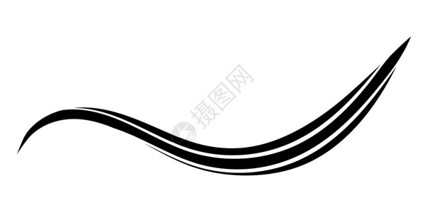波浪平滑度日志形式的弯曲平滑线书法卷曲尾巴插图涂鸦收藏滚动圆圈装饰品海浪背景图片