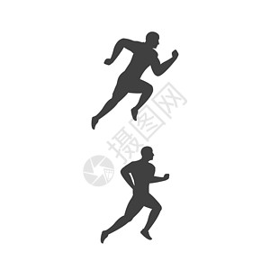 运动运行剪影矢量图标它制作图案男生运动员插图冠军赛跑者竞赛团体身体跑步短跑背景图片