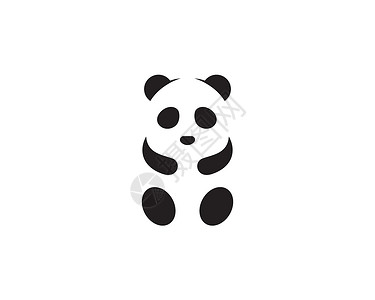 熊猫脚印可爱的熊猫标志模板矢量图标它制作图案植物吉祥物哺乳动物卡通片休息标识插图动物叶子野生动物插画