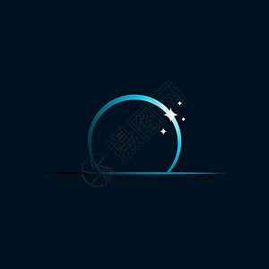 就寝时间月亮矢量图标设计它制作图案精神艺术陨石时间金子月光天文学宇宙新月神话设计图片