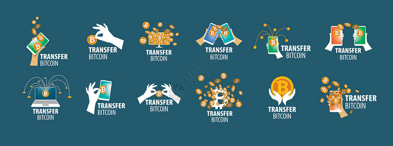 加密货币的矢量标志 比特币转账商业交换信息现金互联网电子商务区块链金融电脑贸易背景图片