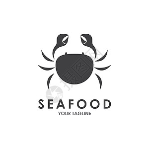 海餐厅螃蟹海鲜食物提琴手生活市场徽章标签餐厅卡通片美味插画